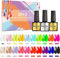 23 Pezzi Smalti Semipermanenti per Unghie Gel UV LED - SHOWNAIL 20 Colori Smalto Semipermanente Effetto Neon Luminoso con Base, Top Coat Lucido e Opaco