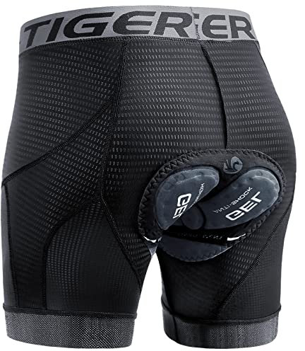 X-TIGER Hombres Ropa Interior de Bicicleta con 5D Gel Acolchado MTB Boxer Ciclismo Pantalones Cortos
