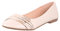 Elara Damen Ballerinas Bequem Lederoptik Strass Flach Chunkyrayan B069-BL-Beige-39