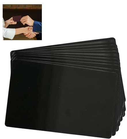 50 Stück Schwarz Metall Visitenkarte, Blank Aluminium Namenskarte, Gravierte Metall Visitenkarten, 0.21 mm Dick, für Büro und DIY Geschenkkarte…