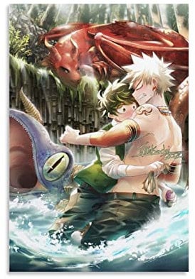 Anime Poster Deku Poster Dekorative Malerei Leinwand Wandkunst Wohnzimmer Poster Schlafzimmer Malerei, Leinwand Kunst Poster Und Wandkunst Bilddruck Moderne Familienzimmer Dekor 12x18inch(30x45cm)