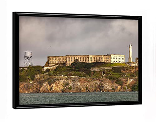 artboxONE Poster mit schwarzem Rahmen 18x13 cm Städte/San Francisco Insel Alcatraz - Bild san Francisco