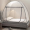Mengersi Moskitonetzzelt für Bett, Pop-up Betthimmel mit Netzboden, Bettzelt für Kinder, Mädchen, Jungen, Bett, Geeignet für Innen und Außen (Zwilling, Grau)