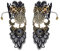 Aabellay Damen Fingerlose Spitzen Handschuhe Gothic Victorian Armbänder Retro Spitze Steampunk Gear Armkette Steampunk Armbänder Set Vintage Opern Handschuhe Halloween Braut Zubehör 1 Paar - S392