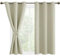 DWCN Blickdichte Gardinen Verdunkelungsgardinen mit Ösen 2 Stücke Thermogardine für Wohnzimmer,Schlafzimmer,Gardinen Kurz, Hell Beige,137x117cm(HxB)