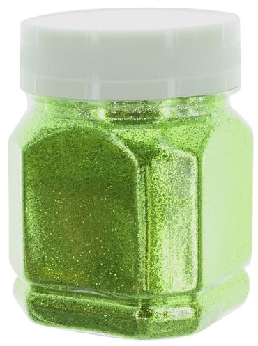 Schimmernder Glitzerpuder Glitzer-Pulver zum Basteln und Verzieren von Karten, hohe Reflexion, bunter Glitter für Kunsthandwerk Wandgestaltung Dekorationen (apfelgrün, 115g)