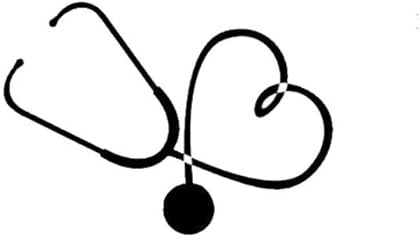 Lay U Home 16x11.3CM Auto Adesivo Sul Cuore Di Un Infermiere Medico Stetoscopio Amore Elegante Vinyl Decal Nero/Argento Auto paraurti muro Moto bicicletta decal adesivi decorativi
