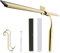 Wunset 40 CM Raclette Douche, Grande Raclette Dorée - Set 6 Pièces avec 2 Lèvres en Silicone De Rechange, Nettoyeur pour Douche, Salle De Bain, Carreaux, Miroirs, Fenêtres (40 CM, Or)