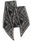 GIMIRO Satin Seidenschal 148 x 13,5 cm Krawatte Double Layer Bund für Blazer, Mantel, Kleid (24# Pattern-B Black/White Floral)
