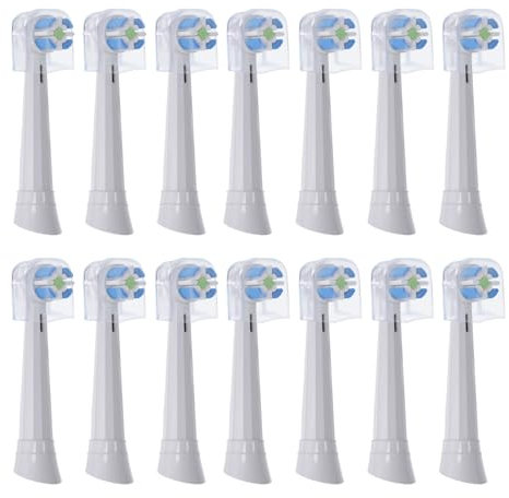 Ersatzbürstenköpfe für elektrische Zahnbürste Oral-B iO 3/4/5/6/7/8/9/10, kompatibel mit Oral-B iO Elektrische Zahnbürste, Weiß, 14 Stück