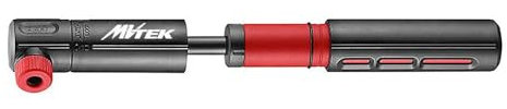MVTEK Bomba Mini telescópica, Bomba para Bicicleta 5,5 Bar 80PSI Bomba Bicicleta Doble conexión para válvulas Presta Schrader. Bomba Bici y balones Inflador Bici 180mm Sistema Twist-Lock.