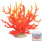 BEAHING Artificial Aquatic Plants, Coral Reef Decor Fish Tank Fake Coral Decor Decorative Lifelike Coral Sculpture Fake Coral Ornament for Aquariums, Fish Tanks, Red Orange