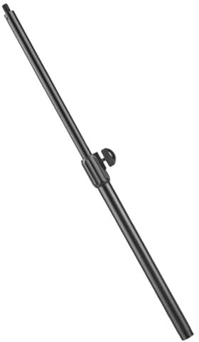 GLSTOY 50cm Telescopic Boom Pole Arm 3/8 Thread Metal Extension Rod for Microphone Stand Accessory, Adjustable Portable Microphone Boom Pole for Studio and Stage Use