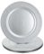MamboCat Lot de 6 assiettes de présentation argentées à paillettes I Ø 33 cm I Assiettes décoratives légères en plastique I Set de table pour 6 personnes I pour Noël, mariages et autres