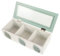 IMIKEYA Elegant Wood Tea Bag Holder 3 Compartment Storage Box Tea Bag Rack Tea Spoon Display Case Tea Bag Tea Holder