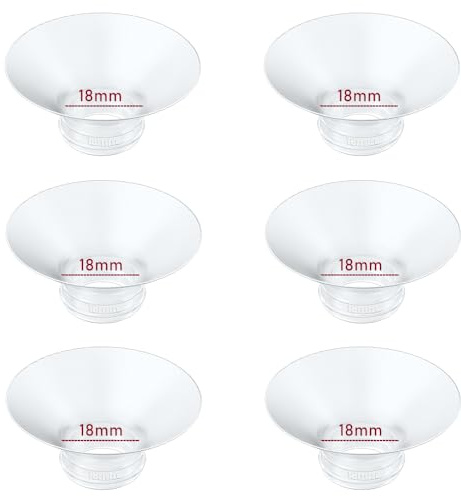 Flange Insert 18mm Compatible with Momcozy M5/M6/M9/Air1/W1/S12 pro/S9 pro/V1 pro/V2 pro Breast Pump Replacement Accessories, for Momcozy Flange Inserts Replacement Parts,6 Piece Set-18mm