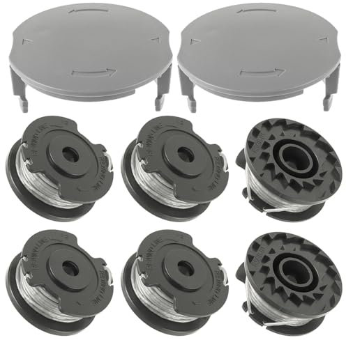 EPLZON Bobines F016800569/F016800385, longueur 4 m Ø 1,6 mm pour coupe-bordure sans fil Bosch EasyGrassCut 23/26/18/18-230/18-260/18-26 et couvercle de bobine F016F05320 (6 Bobines + 2 Couvercle)