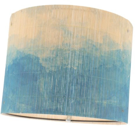 CHILDWEET Pantalla De Bambú Para Lámpara De Mesa E27 Pantalla Grande Impresión Acuarela Degradada De Bambú Moderna Decoración Hogar Accesorios Para Lámparas