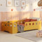 smartwood Kinderbett 140x200 | Gelb | Bodenbett TILA 4L mit Rausfallschutz & Lattenrost und sichere Kanten | Montessori Betten für schnelle Montage | Bis 300 kg belastbar