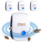 aiMaKE Repelente Ultrasónico de Plagas, 4 Pack Antimosquitos Electrónico Ultrasónico Mosquitos, Repelente Mosquitos Interiores Antiparasitario para Roedores, Arañas, Cucarachas, Insectos