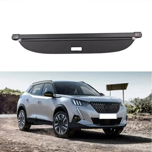 ZXBL Kofferraumabdeckung Vorhang für Peugeot 2008 A94 P24 2013-2024, Auto Einziehbare Hintere Kofferraum Hutablage Hintere Hutablage Schattenschutz