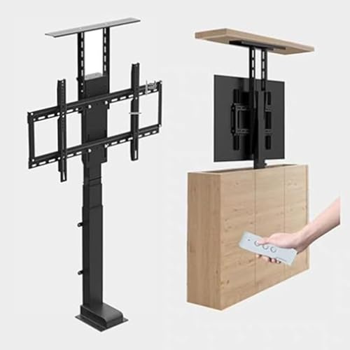 YUZDNM Verstellbare TV Halterung, Motorisierte TV Lift Halterung, Motorisierte TV Halterung Mit Fernbedienung Kann Im Schrank Versteckt Werden, Fahrt Weniger Als 40 Sekunden(575-1225mm 40-70in tv)