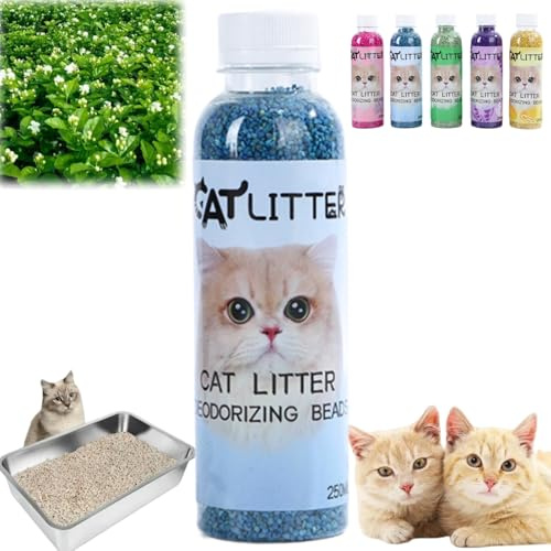 250ML Cat Litter Box Deodorant,Pet Odour Eliminator,Cat Litter Smell Eliminator,Plant-Based Odor Eliminator for Cat,Pet Urine Odour Remover,Long-Lasting Freshness,Cat Urine Odour Control(Jasmine)