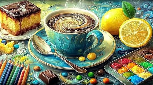 Kuchen Puzzles 1000-teilige Schwer Spielzeug Lernspiel Impossible Herausforderungsspielzeug für Erwachsene und Kinder 75x50cm/1000pcs