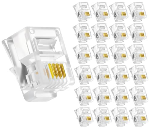 Bruislard RJ11 Connectors RJ11 6P4C Connectors Phone Line Connector