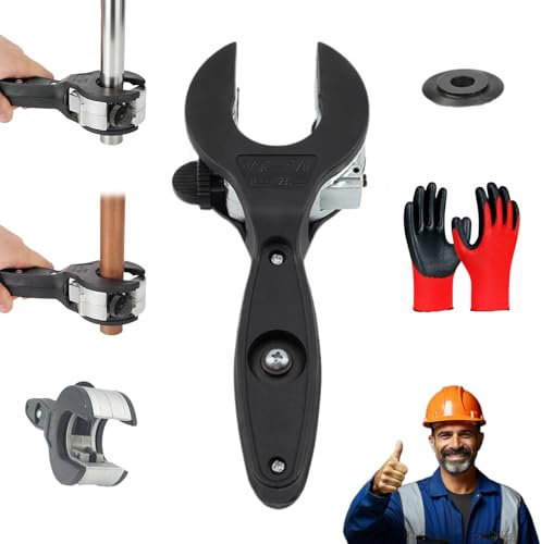 2026 New Ratcheting Tubing Cutter, Ratchet Pipe Cutters, 8-29mm 2 in 1 Ratcheting Screwdriver Set for One-Hand Fast Cutting in Tight Spaces, Cuts PVC, Copper, Stainless Steel Pipes (Black)