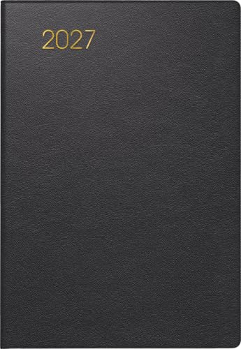 BRUNNEN Taschenkalender Mod. 723 2027 | A7, Leder, schwarz