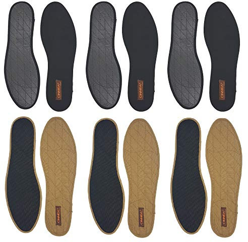 Cinnea 3 Paar Zimt Einlegesohle-n Zimtsohle-n Gratis Feet Zimt-Deko, 46 EU, Grau