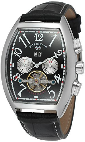 FORSINING Men's Steampunk Automatic Tourbillon Calendar Wrist Watch FSG9409M3S3