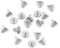 GLOGLOW 20Pcs/Set Flat Head Nieten, Durable Messing Gewinde Mutter Nagel Nieten Schrauben Anti-Rost-Craft Repair Supplies Classic Silver(5mm)