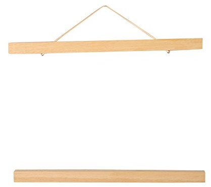 FTVOGUE Cadre photo en bois magnétique, rouleau d'affiche de bricolage, Cintre pour oeuvres d'art (30cm-02)