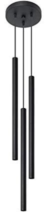 SOLLUX lighting Hängelampe Pendelleuchte Hängeleuchte Deckenlampe Lampe Decke Stahl 3 Flammig 19,5 x 19,5 x 104 cm Pastelo