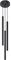 SOLLUX lighting Hängelampe Pendelleuchte Hängeleuchte Deckenlampe Lampe Decke Stahl 3 Flammig 19,5 x 19,5 x 104 cm Pastelo