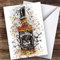 Watercolour Splatter Black Jack Whiskey Bottle Personalised Birthday Card | Birthday Card | Design Birthday Card