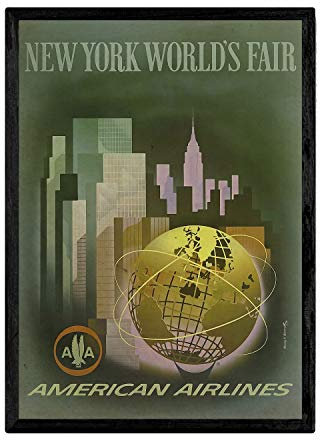 Nacnic Vintage-Poster aus New York, Dekoration für Innenräume, mit Bildern im Vintage-Stil, Retro-Dekoration, Größe A4, mit Rahmen