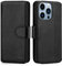 CHALK & HIDE - Real Leather Book Wallet Flip Case Cover For Apple iPhone 13 Pro (6.1), Real Leather Design With Card Slot, Magnetic Closure and Built In Stand - Black