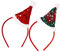 TOYANDONA Mini-Weihnachtsmütze, Stirnband, Pailletten, Weihnachtsmann-Mütze, Haarreifen, Weihnachts-Kopfschmuck, Cosplay, Kopfschmuck, Weihnachten, Haar-Accessoires, Grün/Rot, 2 Stück