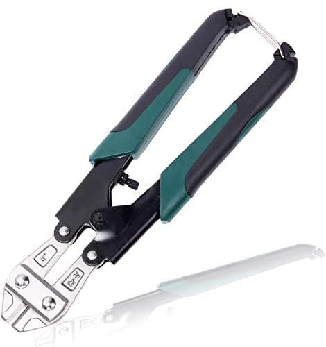 Glarks Mini coupe-boulons de 210 mm - Pince à ressort robuste avec poignée antidérapante souple pour couper le métal souple, les boulons, les tiges à vis, les rivets et la chaîne