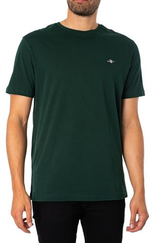 GANT Mens Shield Short Sleeve T-Shirt - Green 374 - XL