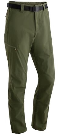 Maier Sports Nil, Herren Wanderhose, Wasserabweisende Outdoorhose für Trekking und Hiking, PFC-frei, mSTRETCH pro 4 & Dryprotec, Rollup-Funktion, Grün, 50 (W33/L32)