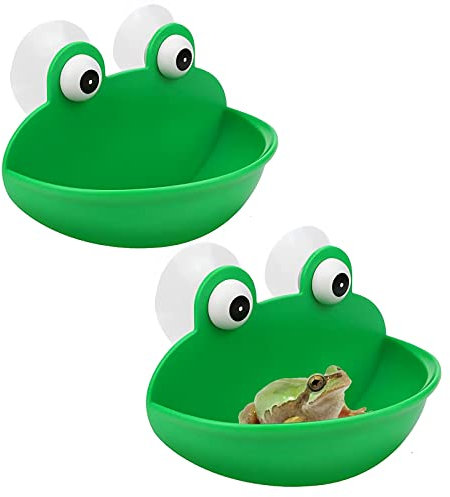 Sankoly Lot de 2 porte-savon grenouille avec ventouse pour aquarium Aquascape/bain des enfants/petit article
