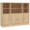 vidaXL Highboard 3 STK., Sideboard mit viel Stauraum, Mehrzweckschrank Buffetschrank, Kommode Schrank für Wohnzimmer, Modern, Sonoma Eiche Holzwerkstoff
