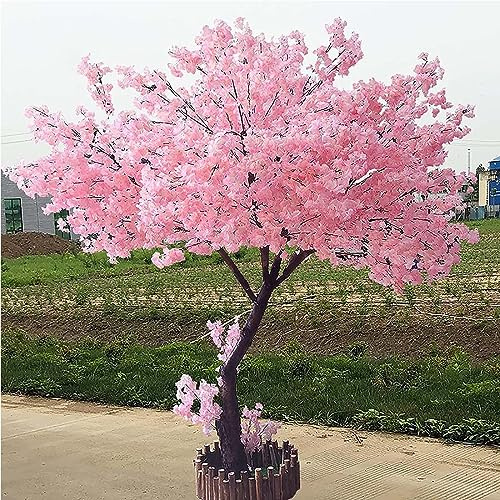 DPDZSW árboles De Flor De Cerezo Artificiales, Cerezo Rosa Simulación, para Decoración De La Oficina del Jardín del Banquete De Boda En Casa, Planta Grande Artificial,Round-1x0.6m