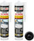 Isolbau Sanitär Silikon 2 x 300 ml Schwarz - Hochelastischer Silikon-Dichtstoff für Abdichtungen & Fugen – Schimmelresistent, wasserdicht - Kartusche