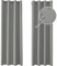 Ystyle Gardinen 2er Set, Thermovorhang Kälteschutz, Outdoor Vorhang Wetterfest Mit Ösen, Verdunkelungsvorhang, Vorhänge Blickdicht, Curtains Wohnzimmer, Thermovorhang Hitzeschutz, Hellgrau