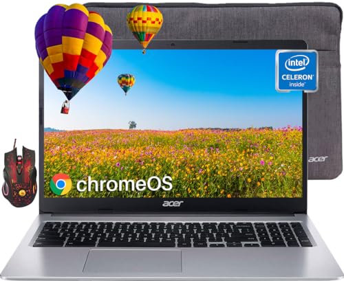 acer Chromebook 315 Ordinateur portable pour étudiants et entreprises, écran HD de 15,6, Intel Celeron N4020 double cœur (jusqu'à 2,8 GHz), 4 Go de RAM, 64 Go eMMC, carte graphique Intel UHD,